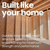 Handy Home Products Hudson 12x16 Do-it-Yourself Wooden Storage Shed Brown Handy Home Products