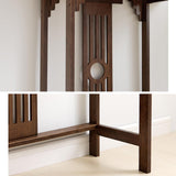 SanBouSi 2-Tier Bamboo Sofa Console Table, 40 Inch Vintage Chinese Country Entry Table Narrow Entryway Table for Entryway, Living Room, Hallway, Brown SanBouSi