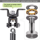 BeneLabel Hammock Chair Hanging Kit, Heavy Duty Swing Hanger with Spring and 39" Chain,Indoor Outdoor Playground Hanging Hammock Punching Bags, 360° Rotation, Black BeneLabel