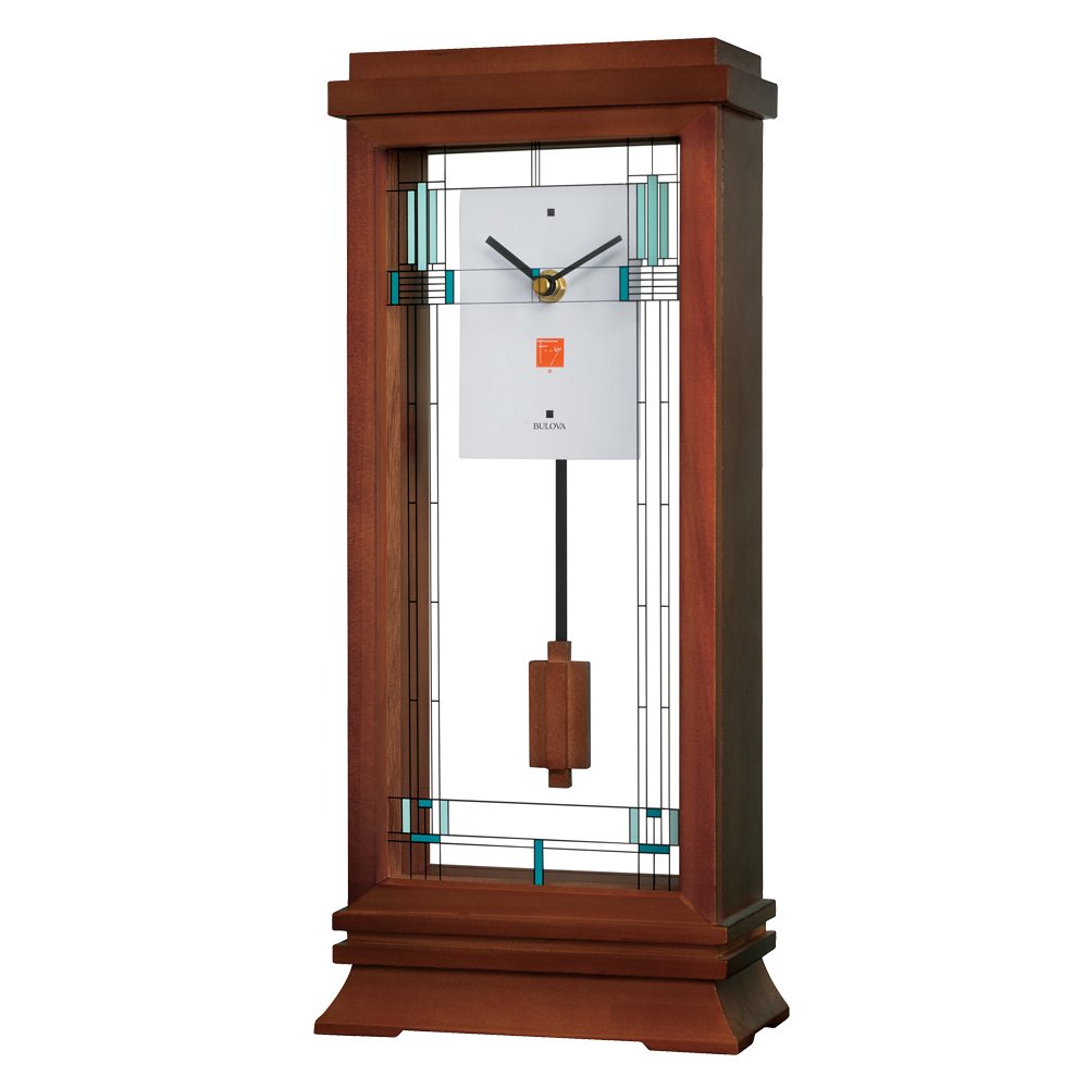 Bulova B1839 Wilits Frank Lloyd Wright Mantel Clock Bulova