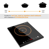 Portable Induction Cooktop, iSiLER 1800W Sensor Touch Electric Induction Cooker Hot Plate with Kids Safety Lock, 6.7" Heating Coil, 18 Power 17 Temperature Setting Countertop Burner with Timer ISILER