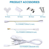 (10-Pack) 8ft LED Shop Light Fixture, 120W 19000LM 6000K, Cold White, V Shape, Clear Cover, Hight Output, Linkable Shop Lights, T8 LED Tube Lights, LED Shop Lights for Garage 8 Foot with Plug BSK.BESTKA