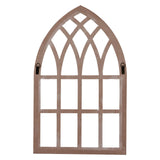 Sintosin Rustic Arched Window Frame 20 x 32 inch, Hanging Distressed White Window Pane Wall Decor, Farmhouse Window Frame Decor, Wooden Cathedral Window Frames for Wall Decor Living Room Christmas Sintosin