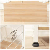 soges Microwave Cart Coffee Station, Kitchen Bakers Rack, Utility Microwave Oven Stand Storage Cart, Workstation Shelf, White Oak 172-MO soges