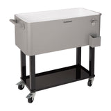 Cuisinart 80 Qt Cooler Cart, Portable Outdoor Beverage Cooler with Storage Shelf, Bottle Opener and Cap Collector, Summer BBQs, Cookouts and Tailgates, 48 Hour Cold Drinks, Chill, Fresh Sodas and Beer Cuisinart