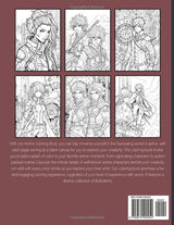 Anime Coloring Book: Cute and Beautiful Anime Characters Design for Manga Enthusiasts Perfect Suitable for Stress Relief and Relaxation WoodArtSupply