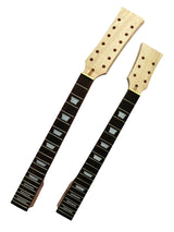 DIY Unfinished Electric Guitar Kit Double Guitar Neck and Body with Mahogany Body Mahogany Neck DYED Poplar Laminated Fingerboard Chrome Hardware with All Accessories Build Your Own Guitar sdwu&tong