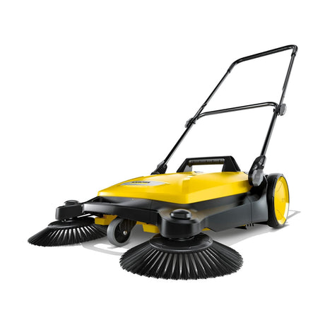 Kärcher - S 4 Twin Walk-Behind Outdoor Hand Push Sweeper - 5.25 Gallon Capacity - 26.8" Sweeping Width - Sweeps up to 26,000 ft²/Hour,Yellow Kärcher
