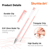 Shuttle Art Pastel Gel Pens, 24 Pastel Milky Colors Gel Pen for Black Paper, Adults Coloring Books Drawing Doodling Crafts Scrapbooking Journaling Shuttle Art