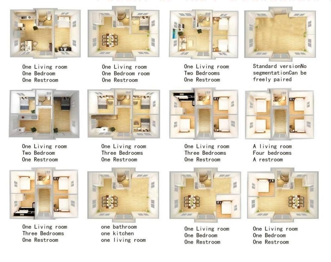 Kozay Tiny Homes 40FT Tiny House to Live with 3 Bedroom,1 Full Equiped Bathroom and Kitchen,Prefabricated Container House for Adults Living,Foldable Mobile Home Shipping Guaranteed - WoodArtSupply