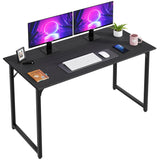 PayLessHere 47 inch Computer Desk Gaming Desk Multi-Function Writing Table Student Art Modren Simple Style PC Wood and Metal Desk Workstation, Black PayLessHere