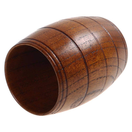IUAQDP 2 Pieces Novelty Wood Barrel Shaped Wooden Drinking Beer Tea Cup Home Decor New Camping Cup Wood Coffee Mugs IUAQDP