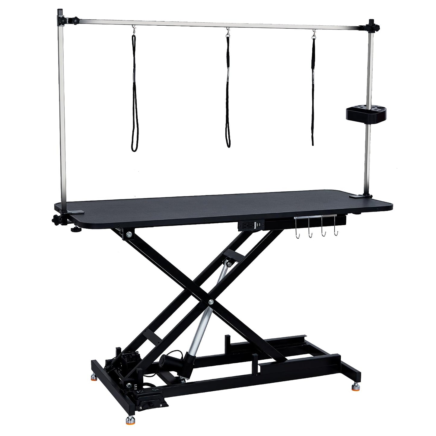 GarveeLife 60" Hydraulic Dog Grooming Table for Pet, Heavy Duty Structural Hydraulic Max Load 350Lbs Professional Pet Grooming Table with Adjustable Overhead Arm & Noose Height Range 9.4''-39 - WoodArtSupply