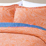 Lush Decor Boho Chic Reversible Cotton Quilt 3-Piece Set, King, Turquoise & Navy - Bright Paisley Print, Vibrant & Colorful Bohemian Bedding Set Lush Decor