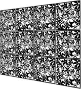 12＋4PCS KEIBIKEIDI Hanging Room Divider Screens Made of Environmentally PVC, Simple and Modern Black Hanging Panel Screen for Decoration Home, Livingroom,Bedroom, Kitchen, Dining Room,Hotel and Bar KEIBIKEIDI