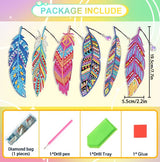 Acudotr 6 Pack Diamond Painting Bookmarks with Tassel, DIY Diamond Art Acrylic Bookmarks Kits for Read & Crafts Lovers Acudotr