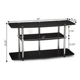 Convenience Concepts Designs2Go No Tools 46 inch 3 Tier Wide TV Stand, Black Convenience Concepts