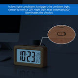 everwood Wooden Digital Battery Operated Alarm Clocks for Bedrooms, Beside, Table, Desk everwood