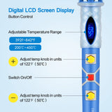 Soldering Iron Kit,80W LCD Screen Soldering Iron, Portable Digital Electronics Soldering Gun with Adjustable Temperature, Welding Tools with Fast Heating Ceramic Thermostatic Design KLARYTYMA