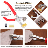 424 Pcs Leather Working Tools Leather Tools and Supplies with Instructions, Sewing Kit, Tool Holder, Wooden Storage Box, Stamping Set JUPEAN