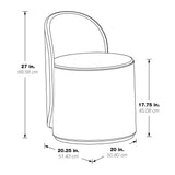 OSP Home Furnishings Lystra Swivel Barrel Vanity Chair with Textured Boucle Fabric, Cream OSP Home Furnishings