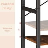 NEFROM Book Shelf, Adjustable 6-Tier Tall Bookshelf, Wooden Bookcase Shelves for Bedroom, Living Room, Display Shelf for Home, Office, Kitchen, Standing Shelving Unit Storage Organizer BC-BR-6 NEFROM