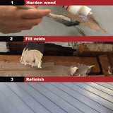 PC-Products PC-Woody Wood Repair Epoxy Paste, Two-Part 12 oz, and PC-Petrifier Wood Hardener 16 oz, Kit PC Products