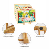 2 Pcs Wooden Puzzle Storage Rack,Jigsaw Puzzle Holder Rack for Puzzle Easel Board,Puzzle Storage Rack Organizer Shelf for Adults Craft Collection Lovers Winbar