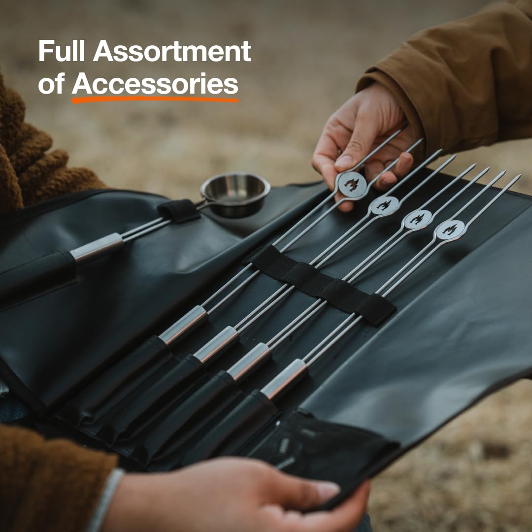 Solo Stove Mesa XL, 7 Inch Tabletop Fire Pit with Stand - Smokeless, Stainless Steel Fire Pit for Camping, Outdoor & Patio- Wood Burning or Pellet Fueled Portable Bonfire, 2.3lbs, Water Solo Stove