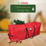 Primode Christmas Tree Storage Bag | Fits Up to 9 Ft. Tall Disassembled Tree | 25" Height X 20" Wide X 65" Long | Durable 600D Oxford Material | Heavy Duty Xmas Storage Container (Red) Primode