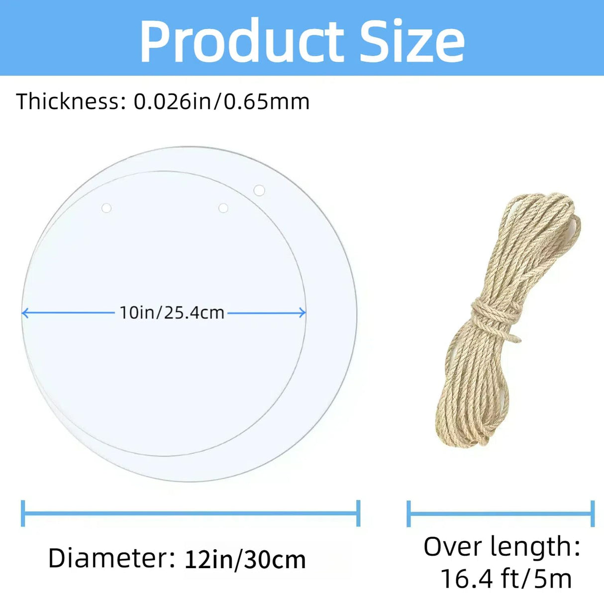 12 Inch Metal Sublimation Ornament Blanks, Unfinished Round Aluminum Sign Blank, Sublimation Door Hanger Blanks, DIY Decorative Door Hanger, Sublimation Metal Sign Blanks for Yard, Garden (10 pcs) Sevilinlu