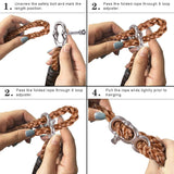 SELEWARE Tree Swing Rope Hammock Chair Strap Hanging Kit,Length Adjustable Nylon Rope Holds to 1000lbs,Perfect for Playground Set, Children Swing, Outdoor Hammock and Hanging Chair, 40 Inch SELEWARE