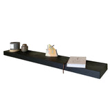 Joel's Antiques - 60 Inch Wooden Floating Shelves for Wall - Made of Natural Wood - Long Heavy Duty Rustic Fireplace Mantel & Book Shelf - Perfect for Living Room - Black 60x8x2 in joelsantiques