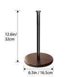 Countertop Paper Towel Holder Wood, OBODING, Farmhouse Standing Kitchen Paper Towel Holders with Real Wooden Base, fits Standard and Jumbo Size Paper Towels (Brown) OBODING