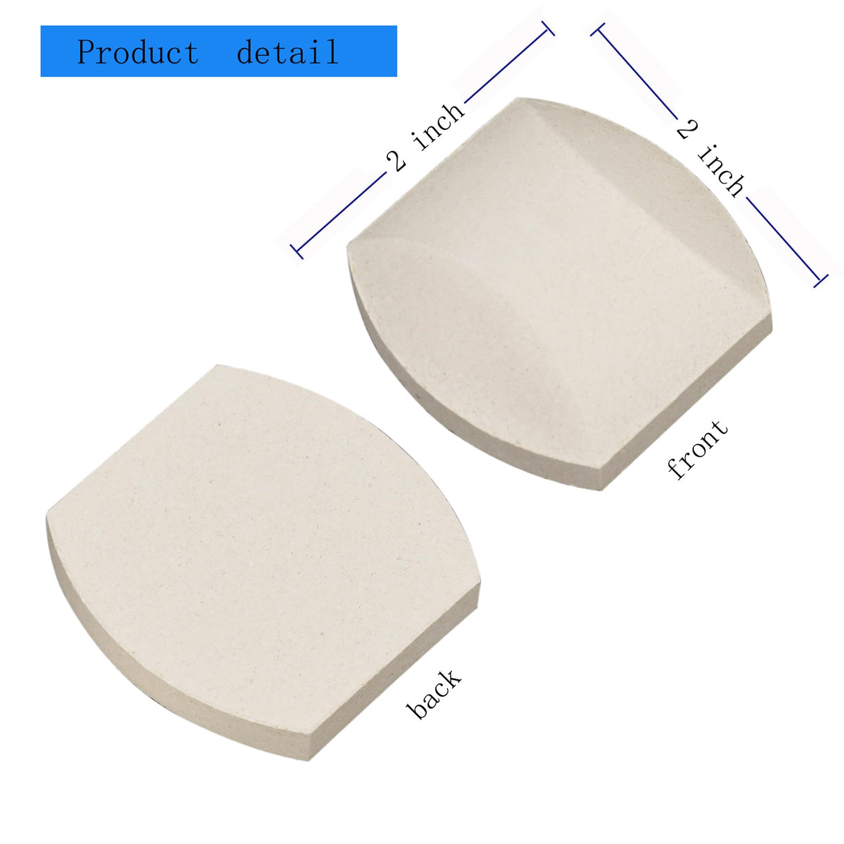 Leship Ceramic Briquettes Replacement for Turbo, Nexgrill Gas Grills, Gas Grill Briquettes Replacement for Lava Rocks, 50-Piece, 2 x 2 inches Leship