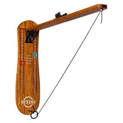 SITOO Ring Toss Game for Adults, Outdoors Games, Wall Mounted Hook and Ring Game with Foldable Arm (Wood)