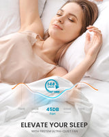 Frstem Leah 52" Flush Mount Solid Wood Ceiling Fan with Light & Remote Control, Low Profile/3 Blades/6-speed/Timer/3 CCT/Quiet DC Motor Ceiling Fan Light Fixture, for Kitchen Bedroom Living Room Frstem