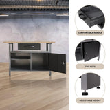 JZD Metal Storage Garage Workbench with Drawer, Wood Worktop, Steel Chest 47.2 x 23.6 x 32.3 Inches JZD