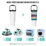 PYD Life 4 Pack Sublimation Tumblers Blanks 36 OZ White Vacuum Insulated with Portable Lid and Sippy Up Straw Travel Coffee Mugs Cups for Tumbler Heat Press Sublimation Oven Printing PYD Life