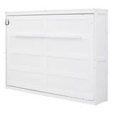 Merax Modern Farmhouse Solid Wood Murphy Bed Chest/Space Saving/Wood Slat Support/Full,White Merax