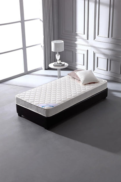 HomeLife 6-Inch Twin Size Mattress Gel Memory Foam – Firm - Tight Top, Pocketed Coils - Breathable Polyester Cover - Innerspring Support - White - Comfortable & Durable - Twin Mattress