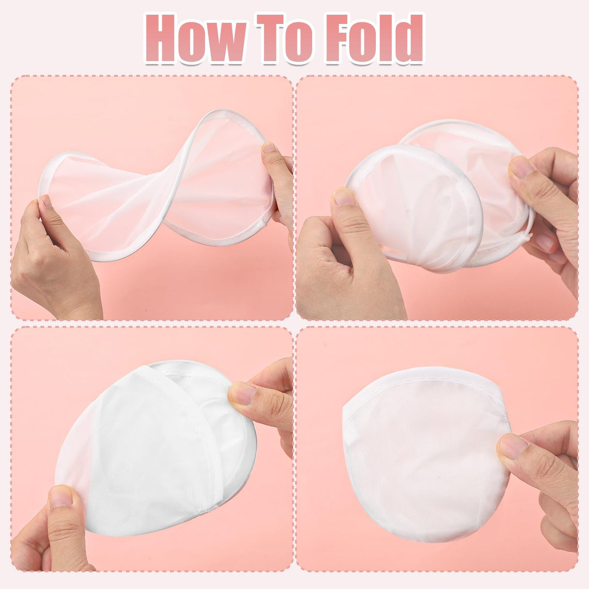 Gejoy 24 Pcs Foldable Flying Disc Fans Set Beach Flying Disc for Party Gift Halloween Christmas New Year (White Color) Gejoy