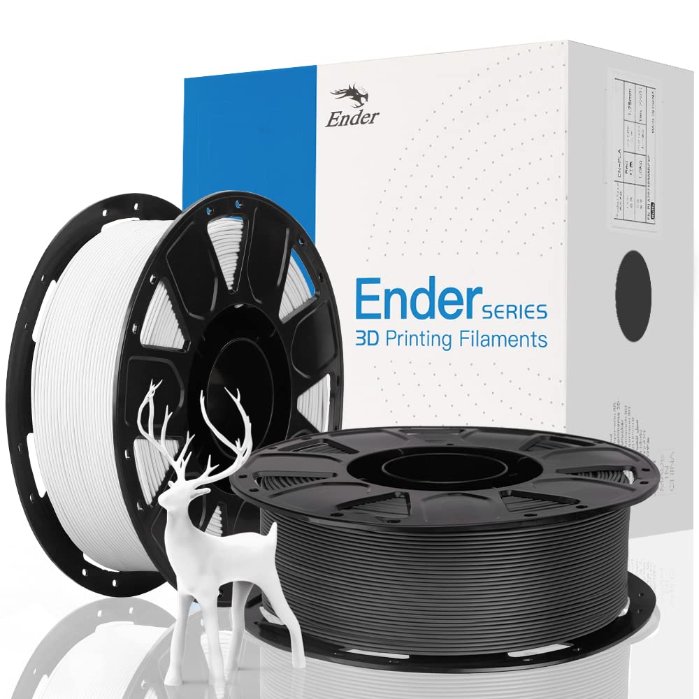 Official Creality 3D Printer Filament, Ender PLA Filament 1.75mm No-Tangling, Strong Bonding and Overhang Performance Dimensional Accuracy +/-0.02mm, 2.2lbs/Spool*2 - WoodArtSupply