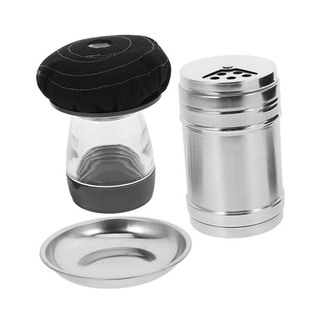 Unomor 1 Set Pancake Basting Tool Oil Mop Seasoning Jar Cooking Oil Applicator Oil Wiper for Pancake Wear-resistant Oil Spread Applicator Restaurant Oil Spread Stainless Steel Unomor