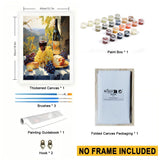 Wine and Cheese Paint by Numbers Kit for Adults - DIY Painting on Canvas 16x20 Inches, Adults' Paint-by-Number Kits Acrylic Paint Set for Beginners, Culinary Art Kit for Home Decoration or Gifts DecorFriday
