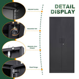 Letaya Metal Black Storage Cabinet with Lock-71 Tall Metal Pantry Cabinets,5 Adjustable Shelves and Lock Door for Home,Office,Warehouse,Utility Room Letaya