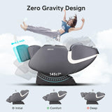BOSSCARE 2025 Full Body Zero Gravity Massage Chair, APP Control Shiatsu Massaging Recliner with Foot Roller, Back Heated, Bluetooth Speaker, Touch Screen for Family & Friends BOSSCARE