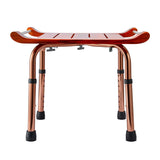 Shower Chair, Teak Shower Bench, Shower Stool for Inside Shower, Shower Chair for Elderly and Disabled, Shower Seat, Portable, with Handles, Height Adjustable WWTXXTWW