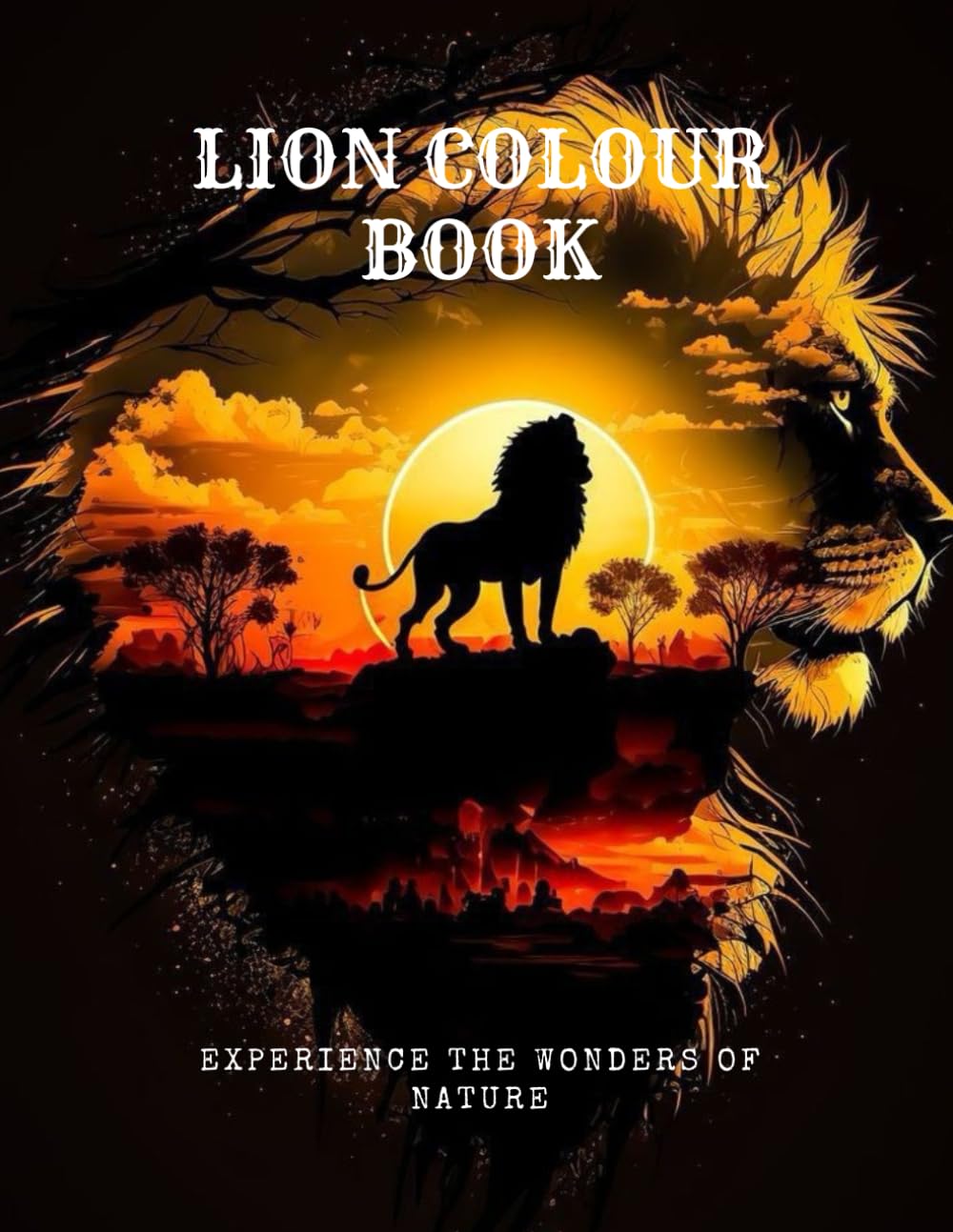A Lion Coloring Book for Adults:: Experience The Wonders of Jungle: The Savannah King Majosta