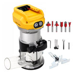 30000 RPM Cordless Compact Router, 6 Speeds, DCB Series 20V Battery, with 800W Brushless Motor, Variable Speed Router, for Woodworking Garosa